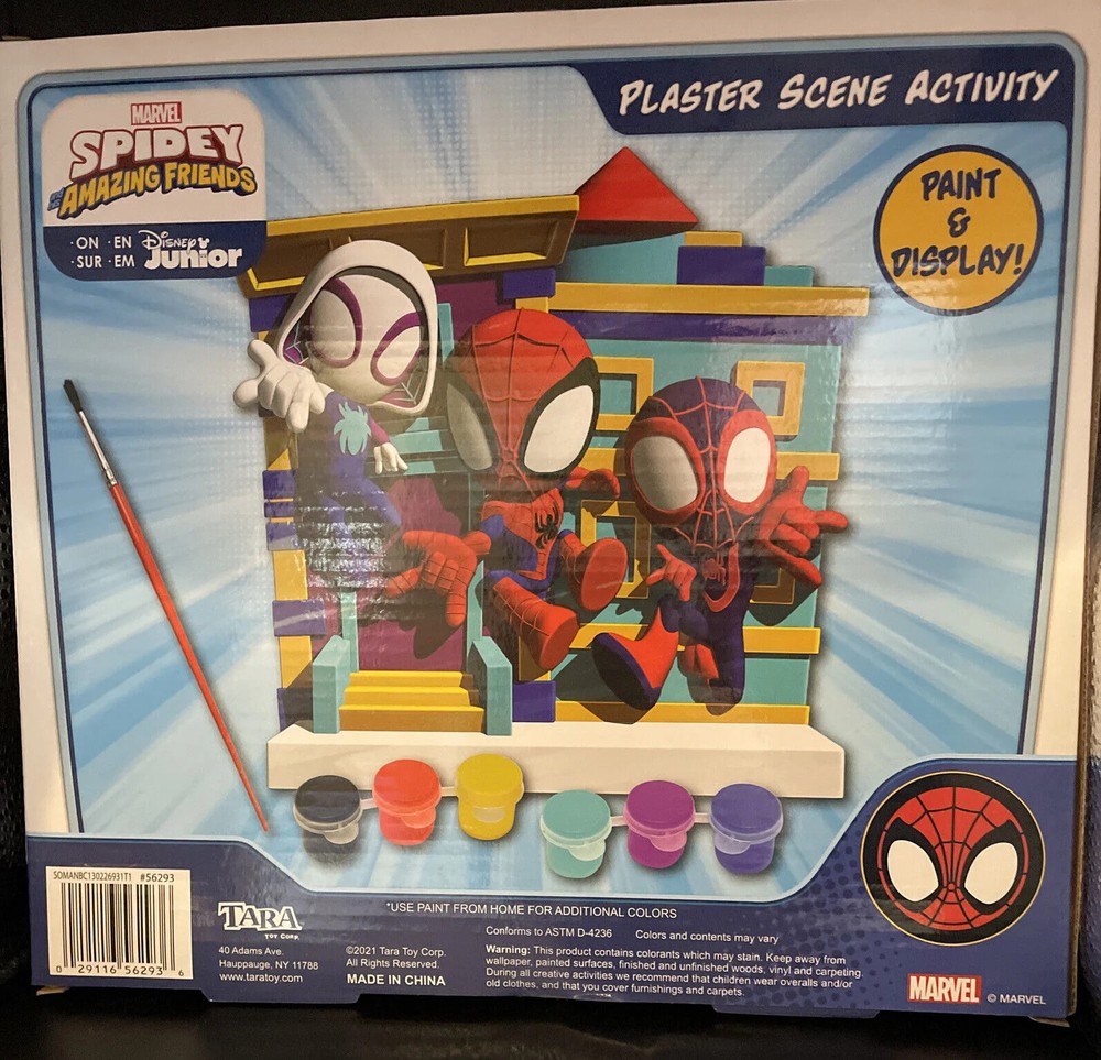 Marvel Spidey & Friends Plaster Paint Scene Activity