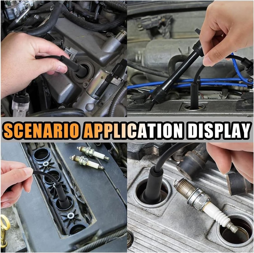 Inline Spark Plug Tester, Straight Boot Ignition Coil Tester 2 PCS, Brown