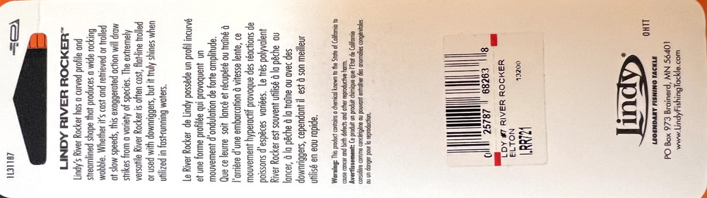 LINDY RIVER ROCKER #7 VARIOUS