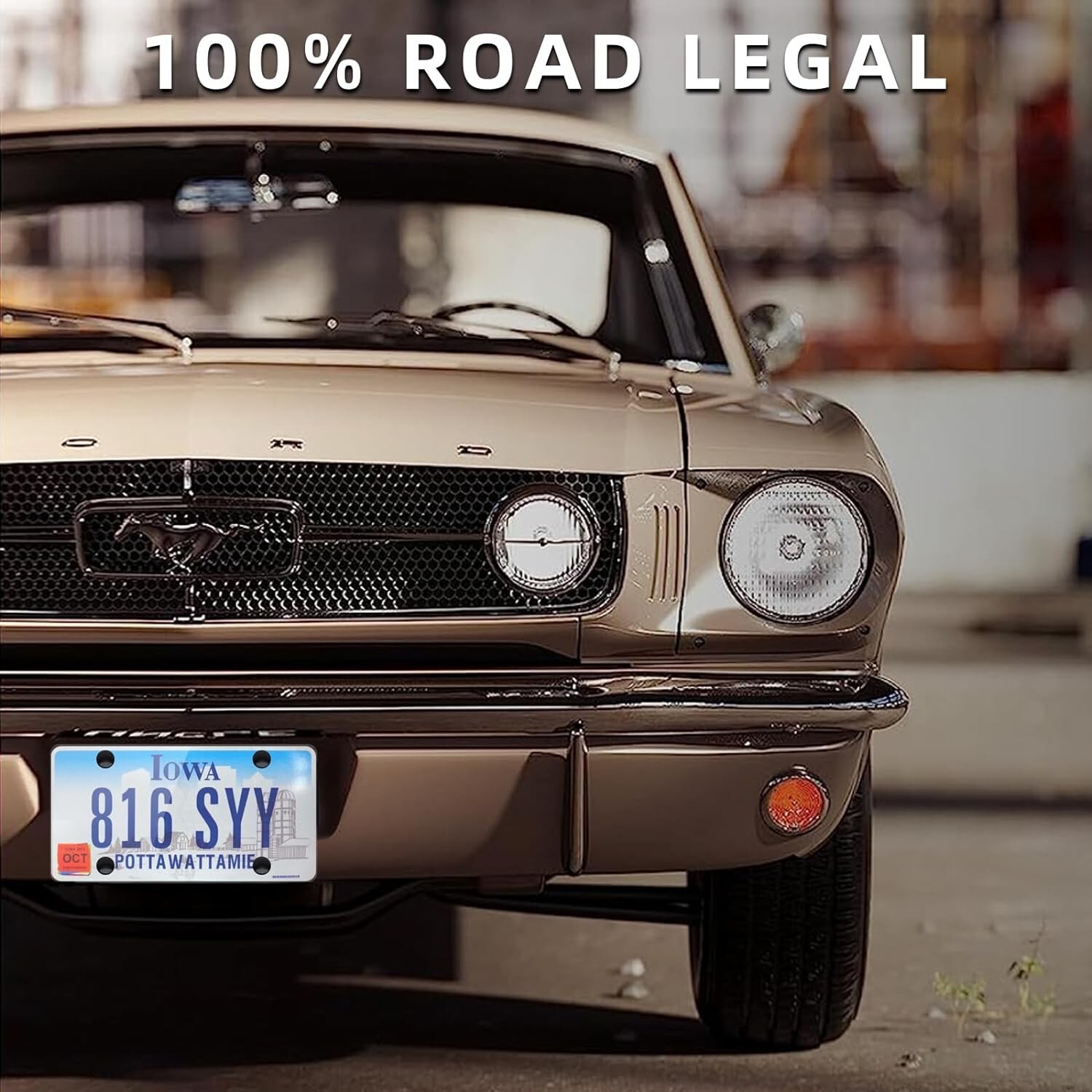 2x Clear Flat License Plate Cover Shield Plastic Tag Protector USA Made