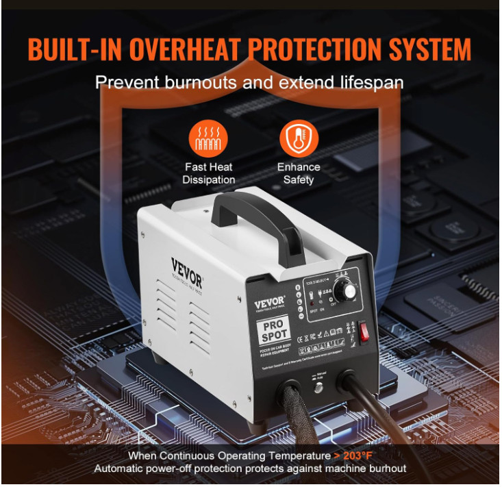 VEVOR Vehicle Panel Spot Puller Dent Spotter Spot Dent Puller