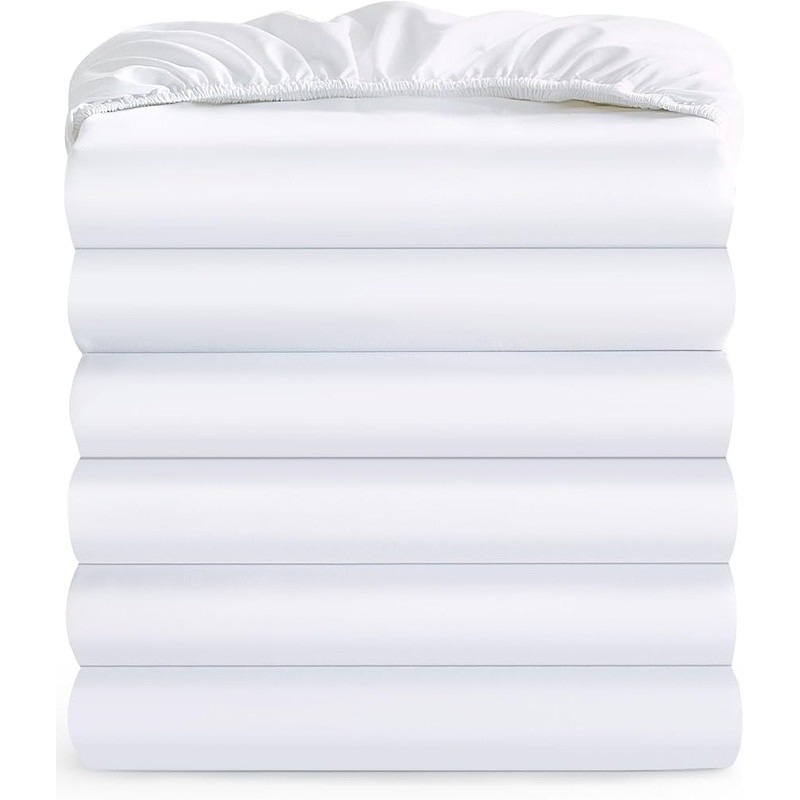 Soft Microfiber Fitted Sheets Set 6 Pieces Deep Pocket Bedding Essentials New