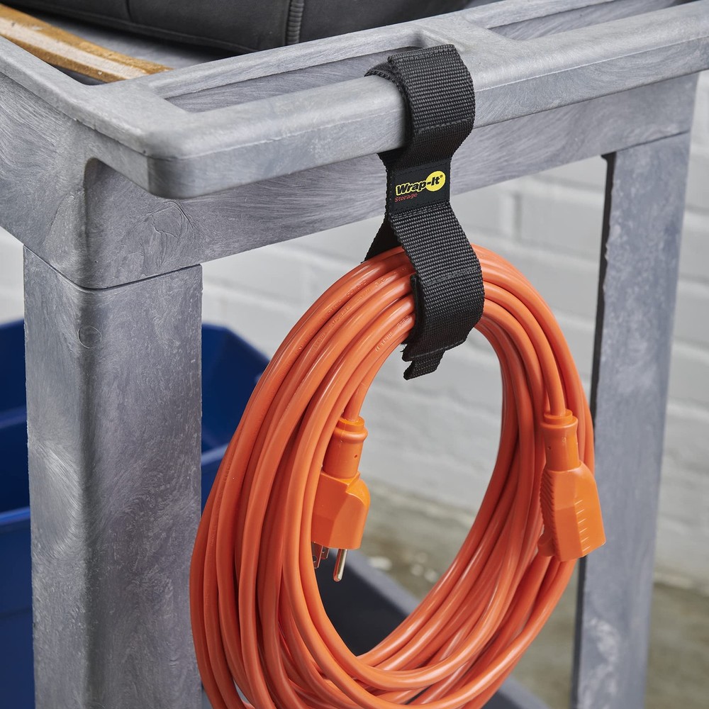 Wrap-It Twin-Straps 12 Hook Loop Cable Hose Wraps, 6-Pack