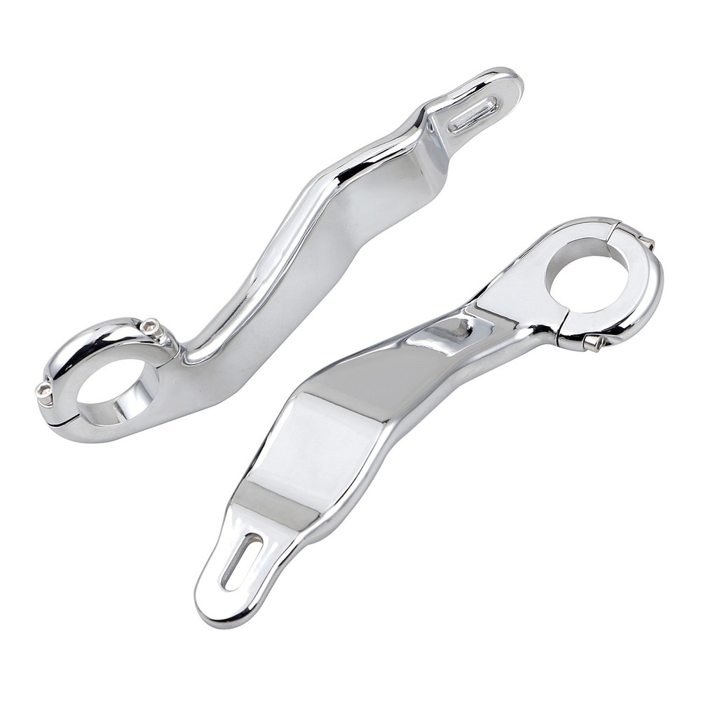Left Right Front Chrome Fairing Support Bracket Mount Kit For Harley Road Glide