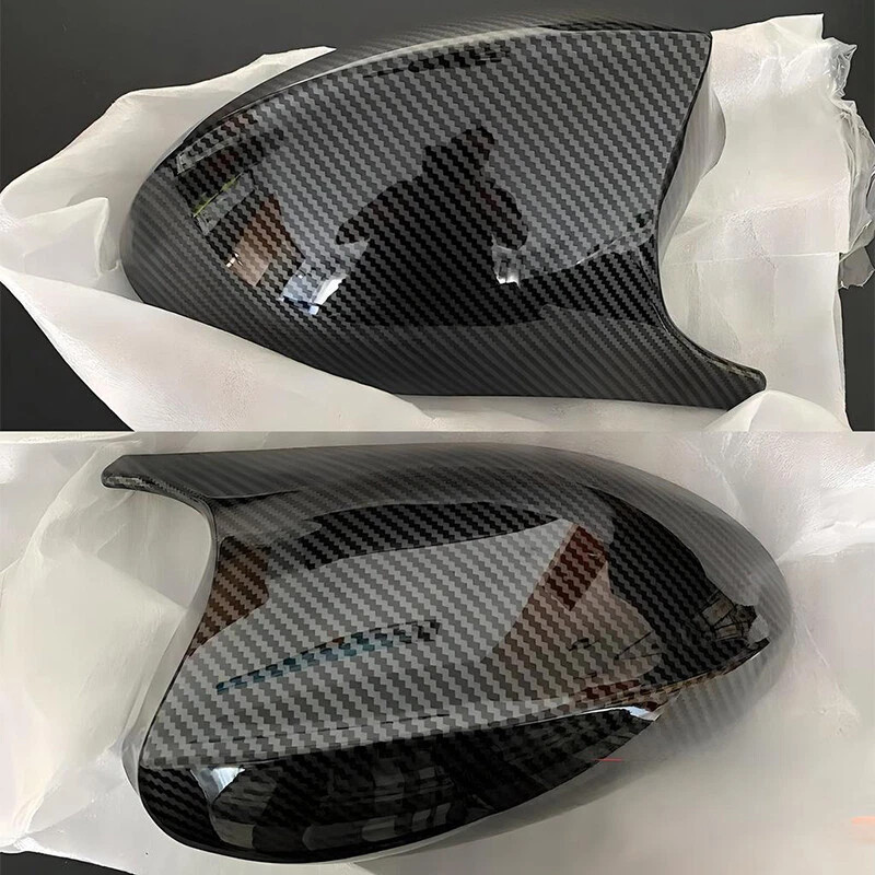 For BMW E90 E91 E92 E93 PRE-LCI Carbon Look M3 Style Side Mirror Cover Cap 2Pcs