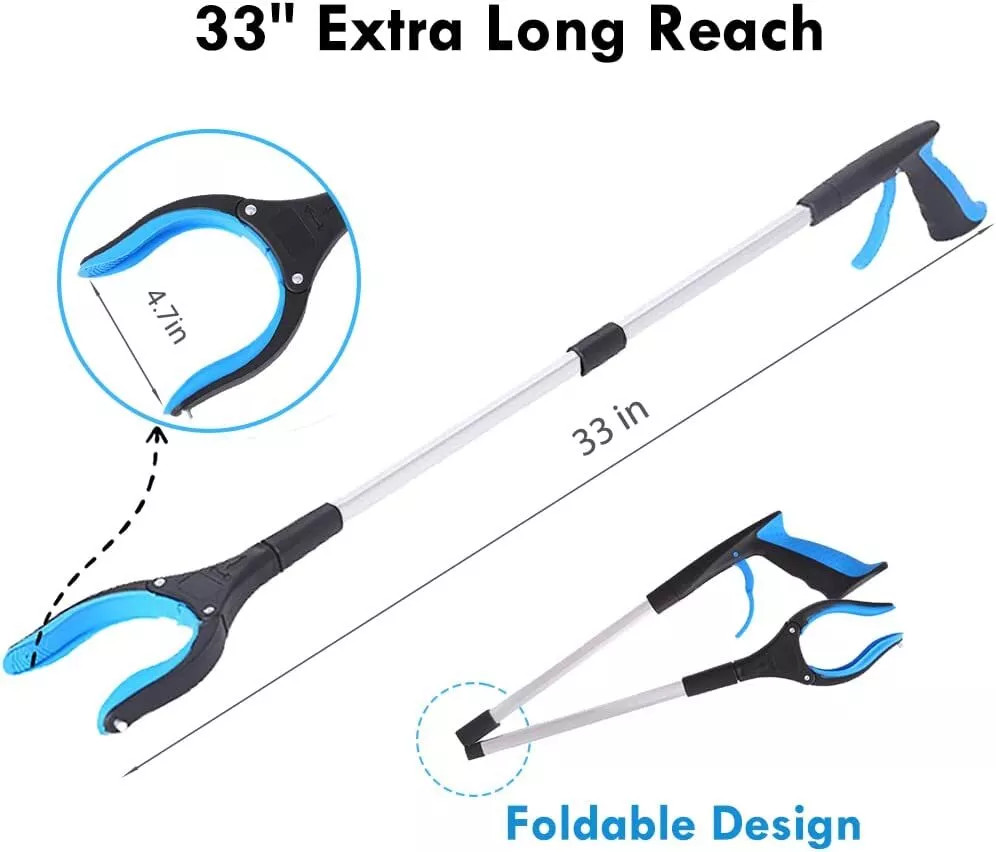 Grabber Pick Up Tool Extended Garbage Reaching Stick Trash Picker Folding