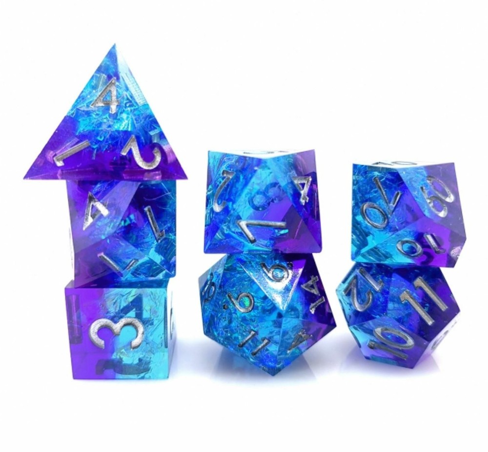Arcane Cosmos Sharp Edged 7 Dice Set Poly RPG DnD Dungeons Dragons AD&D d20