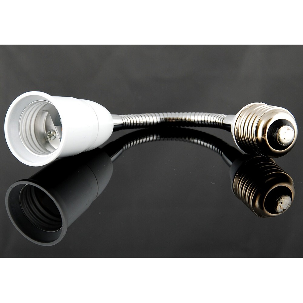 8 Inch Flexible Socket Extender for Standard US LED & CFL Light Bulbs