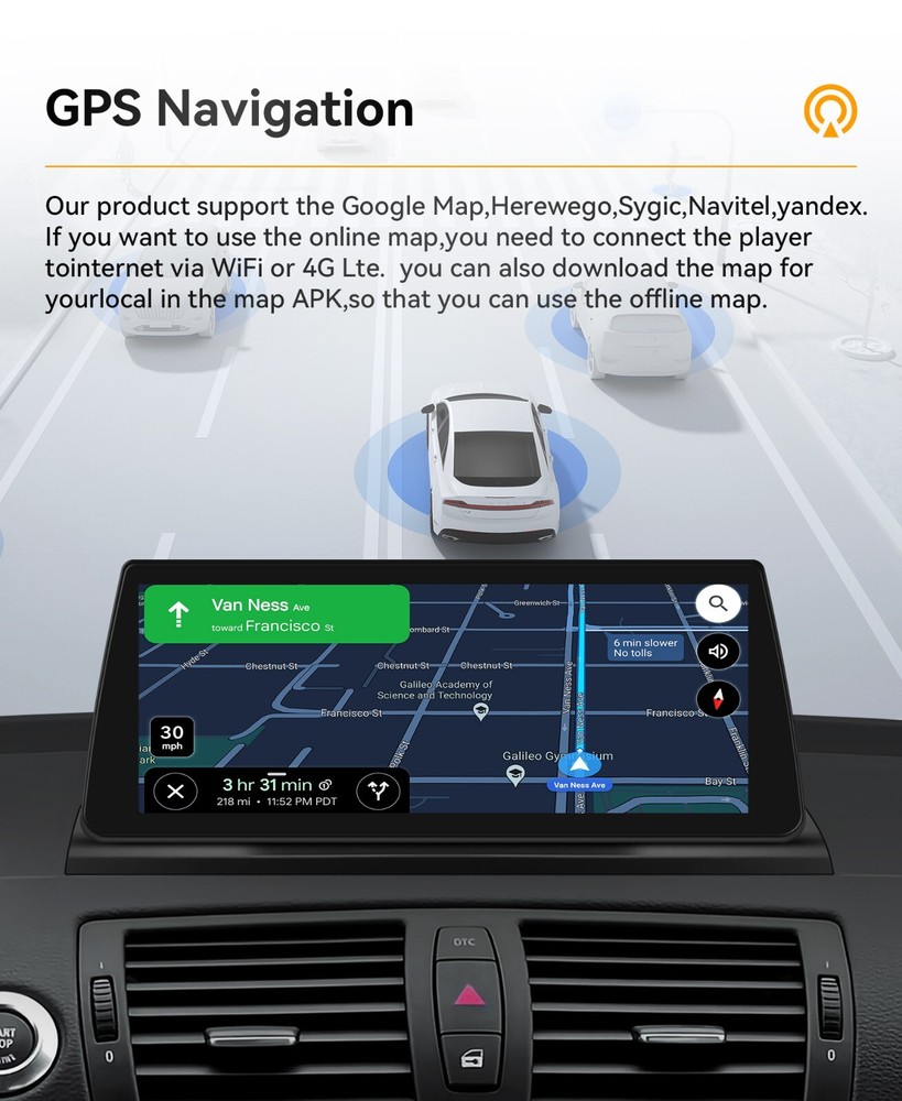 10.25" For BMW E81 E82 E87 E88 Without Screen Android Car Stereo Radio Head Unit