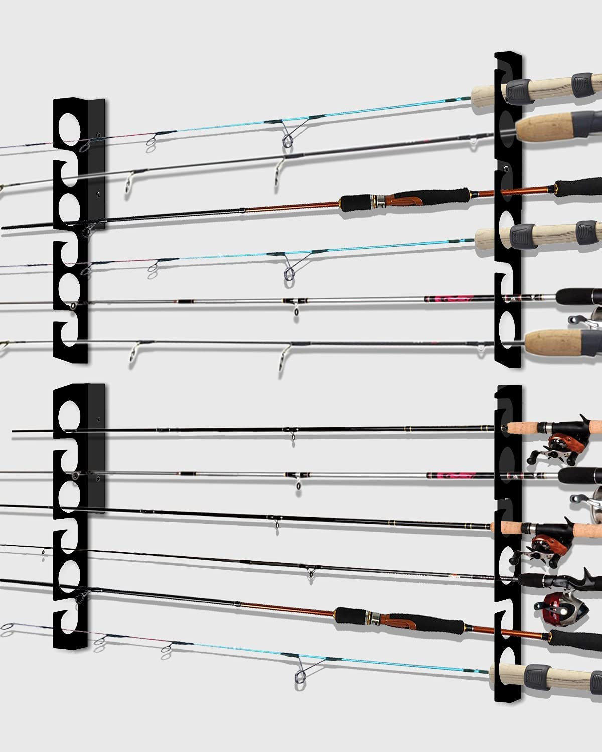 WIPHANY Pvc,Rubber,Steel Fishing Rod Racks Wall or Ceiling Fishing Rod/Pole Rack