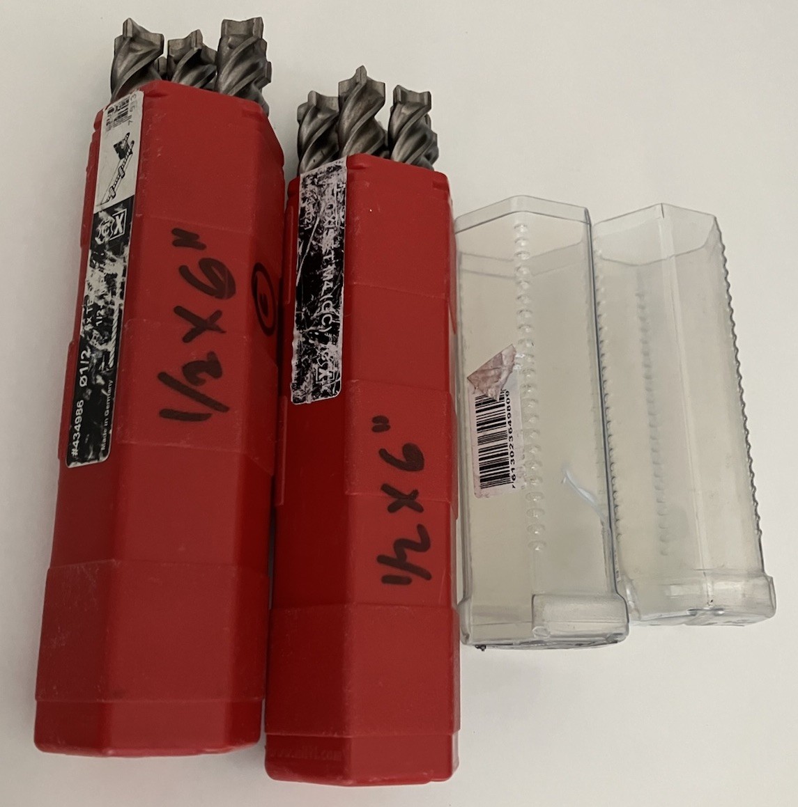 Hilti TECX 1/2” X 6” Carbide Tip Drill Bits Pack Of 6 SDS Plus New Open Box