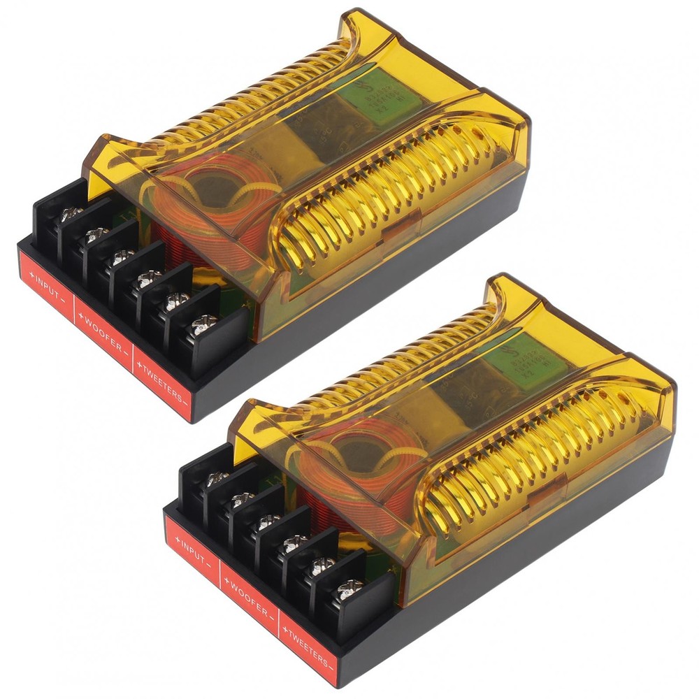 2 PCS Frequency Divider Crossover Filter, 2/4/6Ω for 2 Way Car Audio Speakers