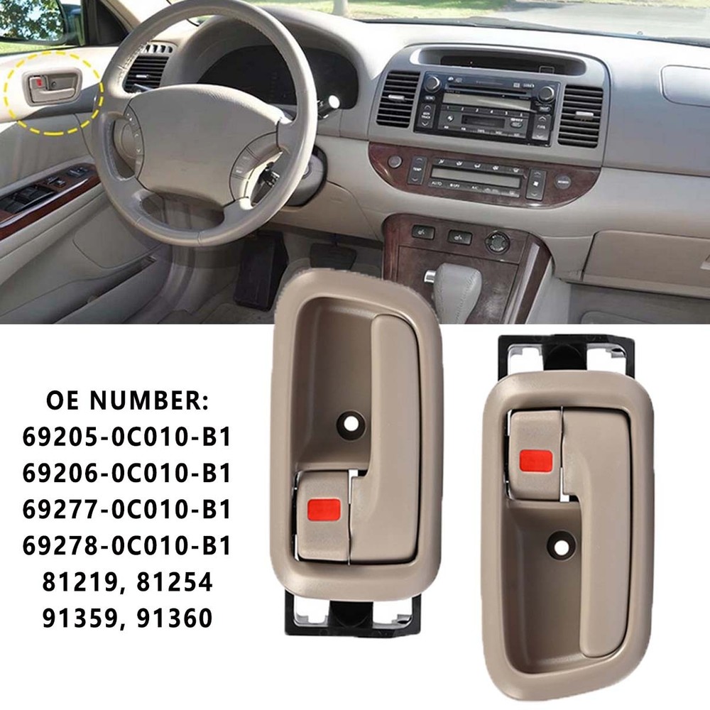 PAIR 2000-2006 For Toyota Tundra Bige Inner Door Pull Handle Front Left & Right