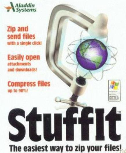 Stuffit 7.0 PC CD zip & unzip compressed files utility for attachments dowloads+