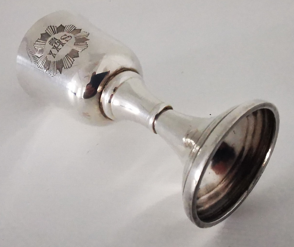 Solid Silver Travelling Communion Chalice - Sheffield 1882.