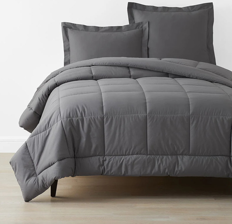 NEW Company Cotton Classic Cool Cotton Percale Comforter - Graphite