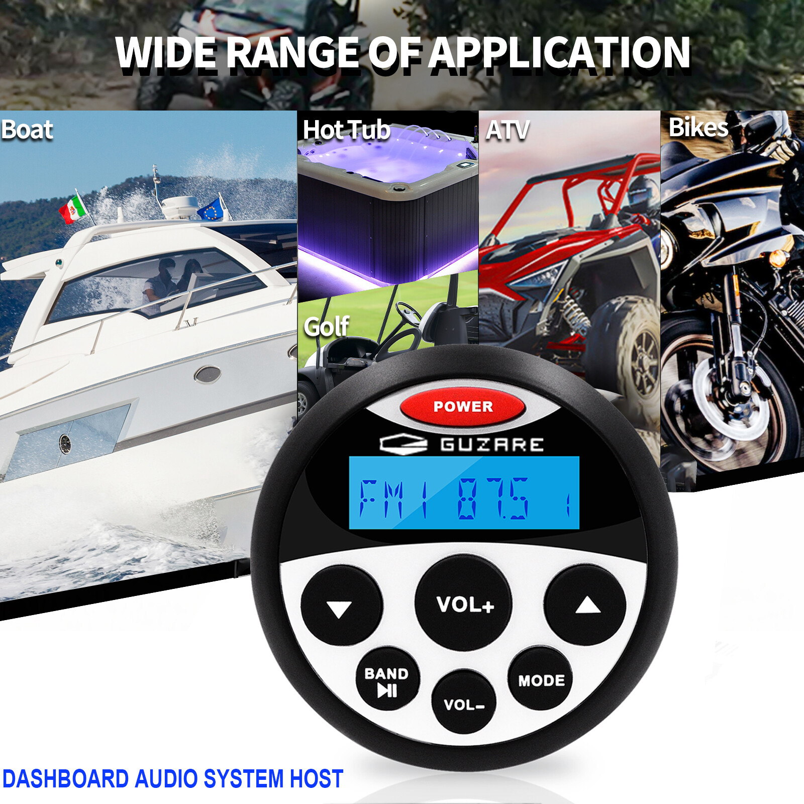 Marine Radio Bluetooth Stereo Digital Media System Receiver for Yacht Boat