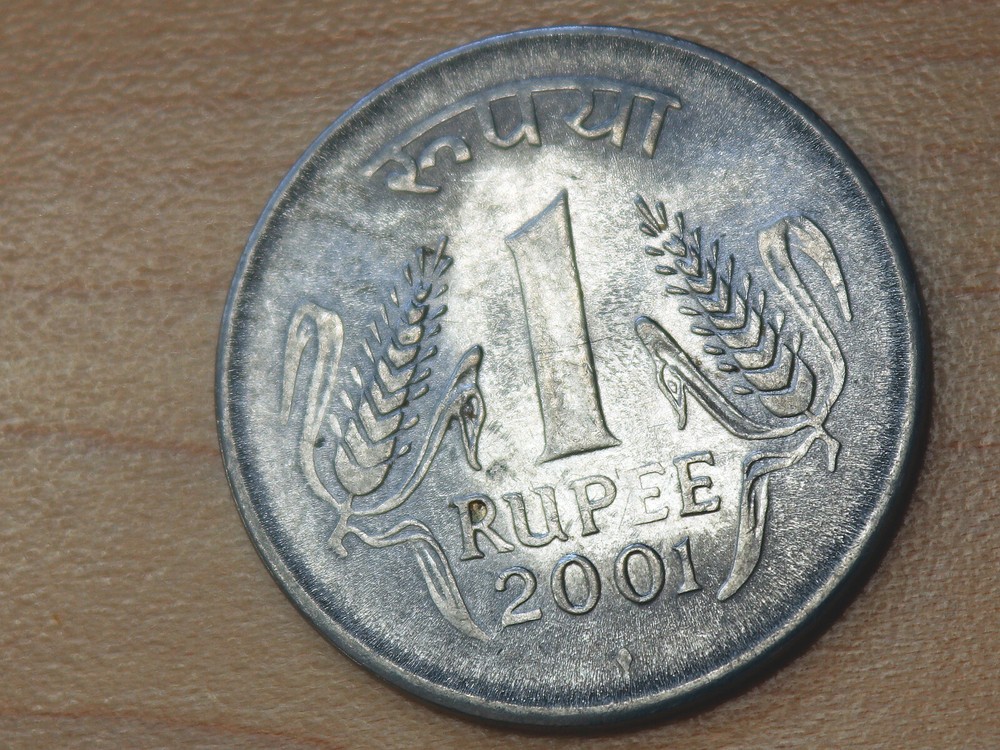 2001 India 1 Rupee Calcutta Mint