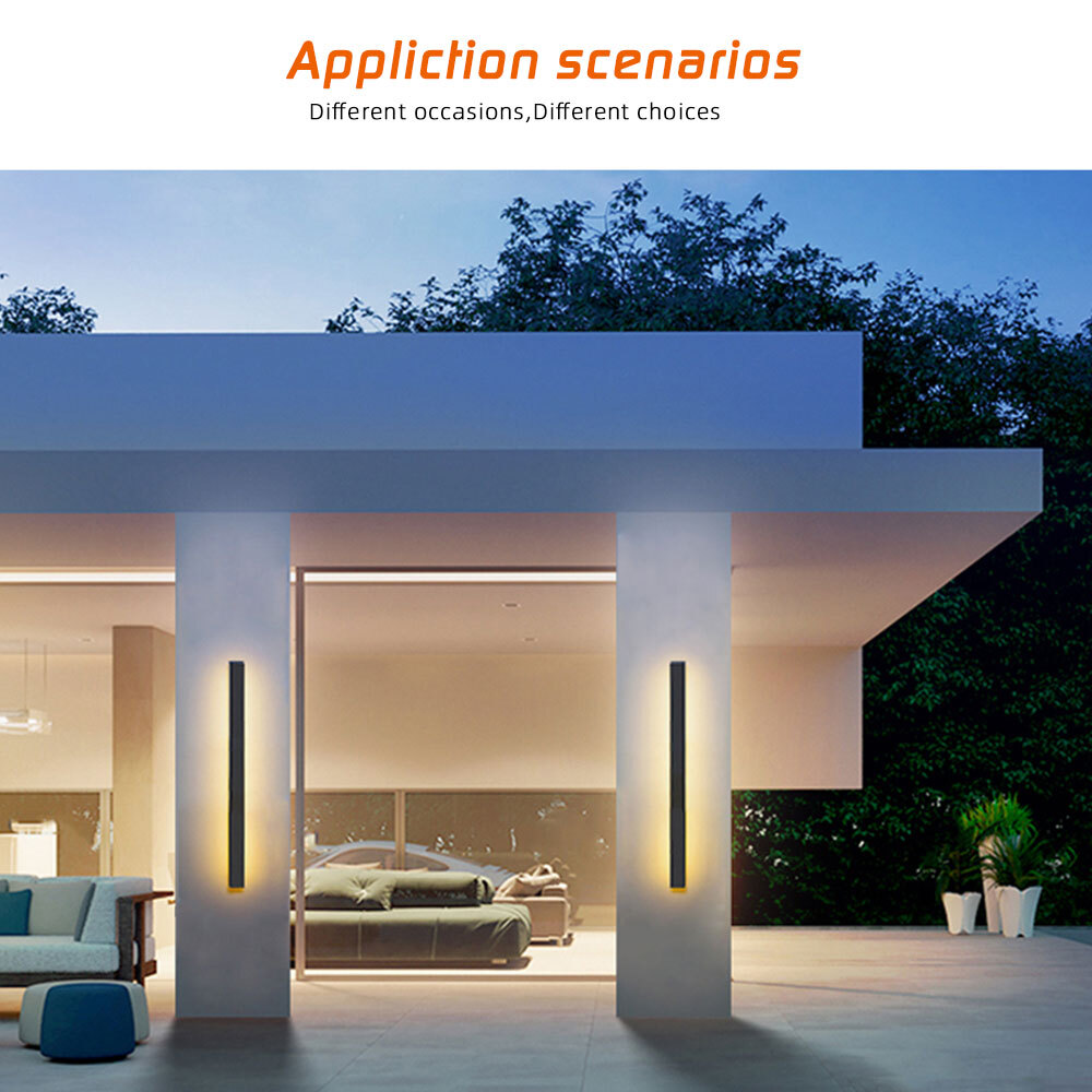 LED Wall Light Sconce Waterproof Outdoor Modern Lamp Exterior Lights Long Strip