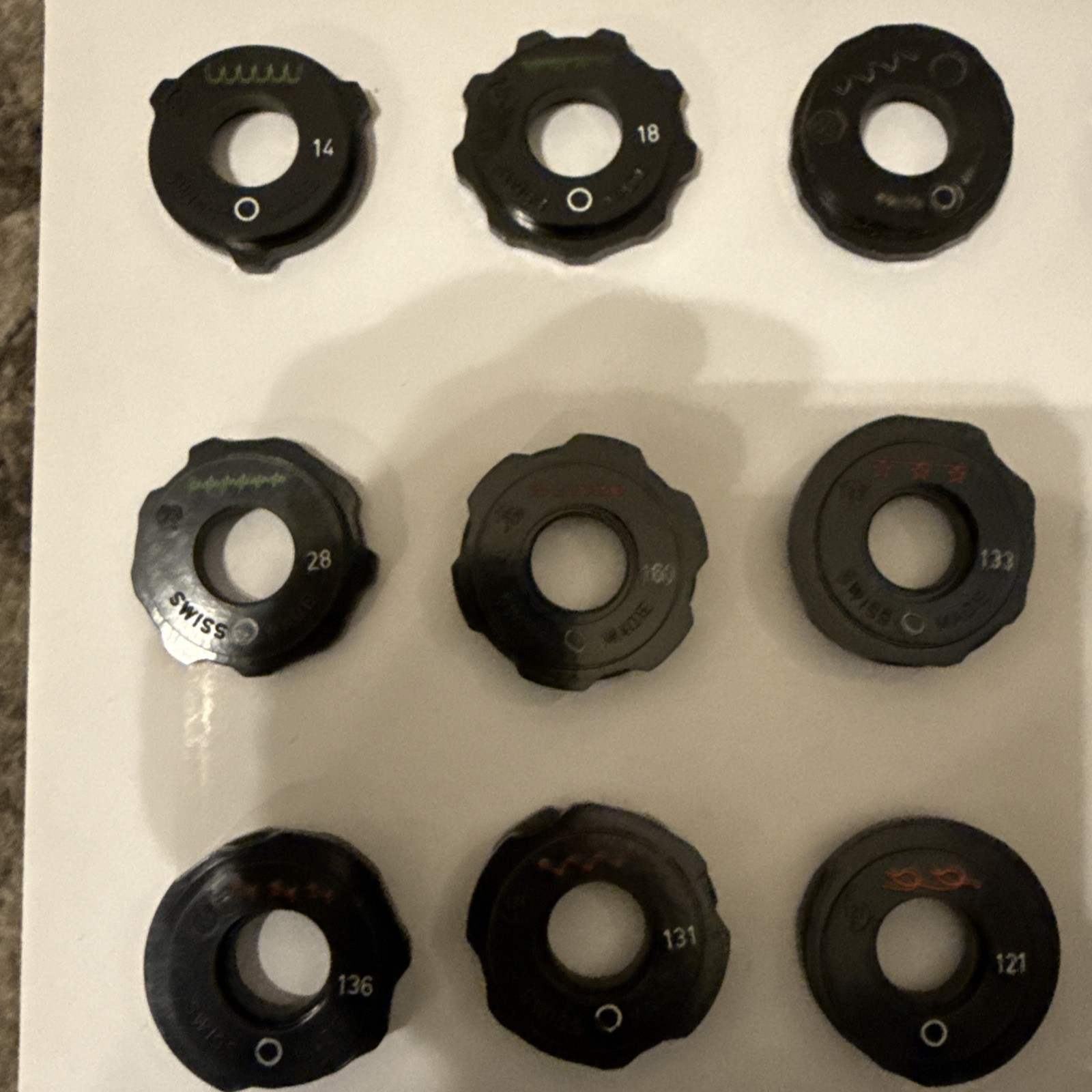 15 Vintage Elna SUPERMATIC Swiss Made Sewing Stitch Pattern Disc Cams