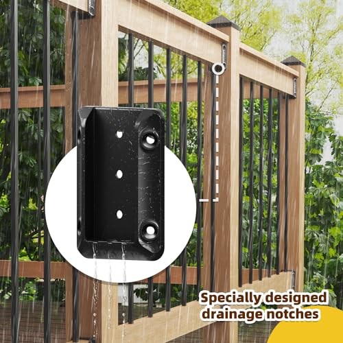Pcs Deck Railing Bracket Connectors for 2"×4“ (Actually 1.5”x3.5“) Wood Post 30