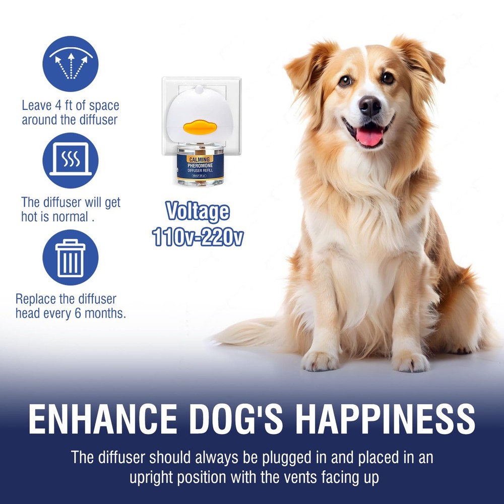 Dog Calming Diffuser Refills 6 Pack Pheromone Appeasing Pet Pheromones...