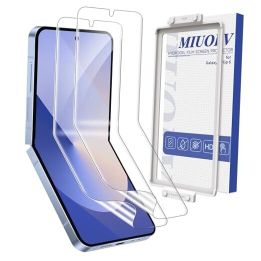 2 Sets For Samsung Z Flip 7/6/5/4/3 Screen Protector Easy to Install, Hydrogel