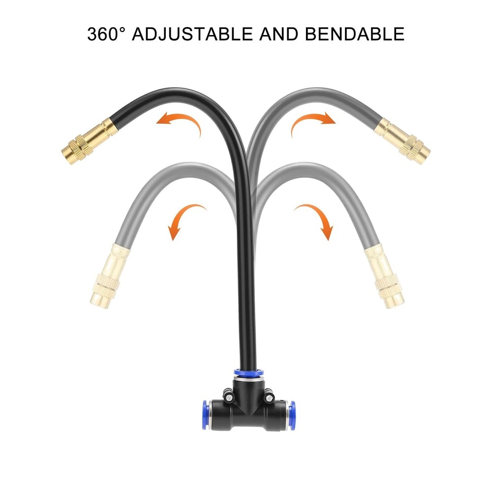 30FT 5/16” Drip Irrigation System, 360°Adjustable Watering System Kit