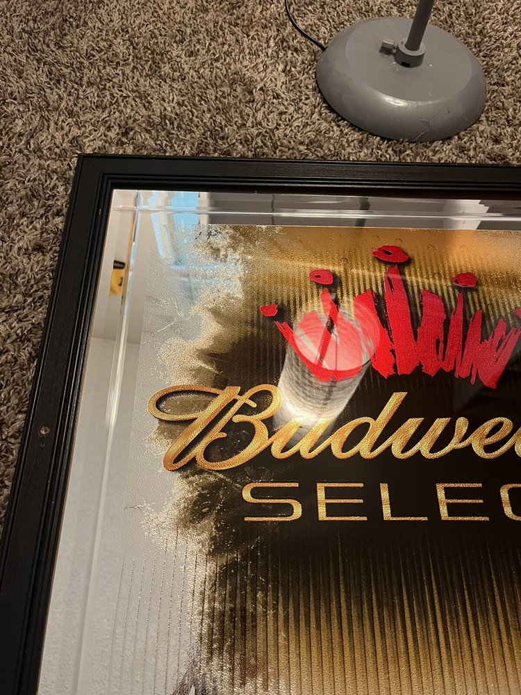 Budweiser Select 2002 VTG 26”x24 Beer Mirror