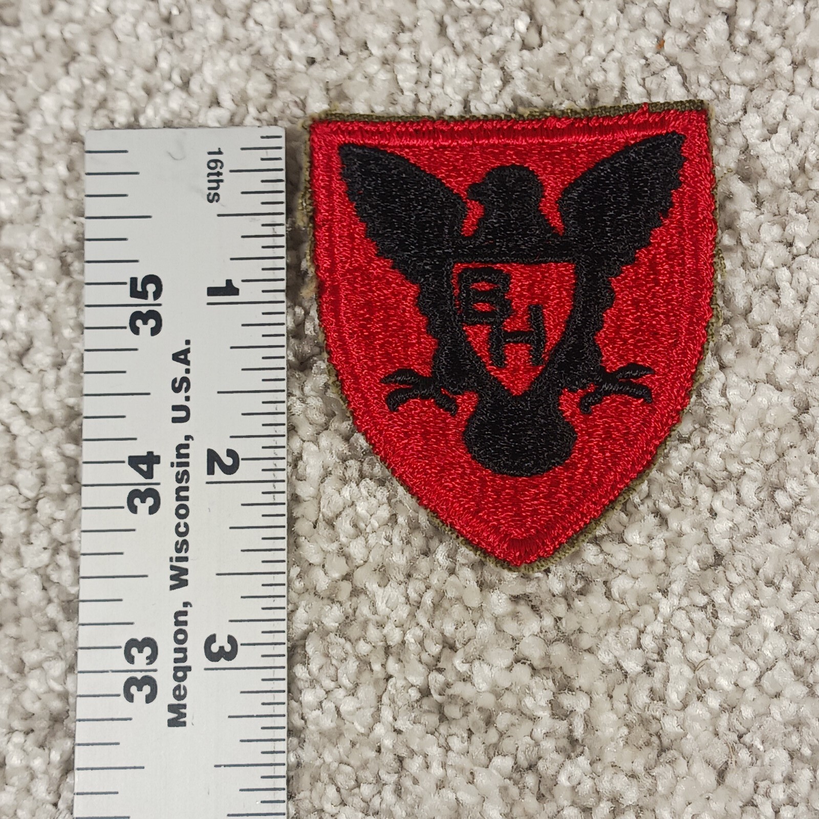 Vintage 86th Infantry Army Patch BlackHawk Division Red Shield McCoy WWII