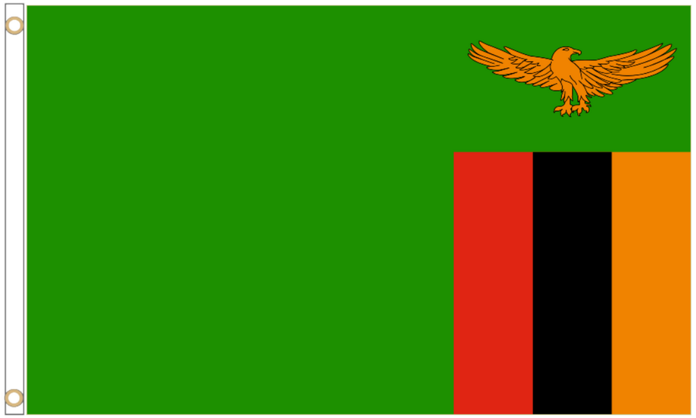 Zambia Polyester Flag - Choice of Sizes