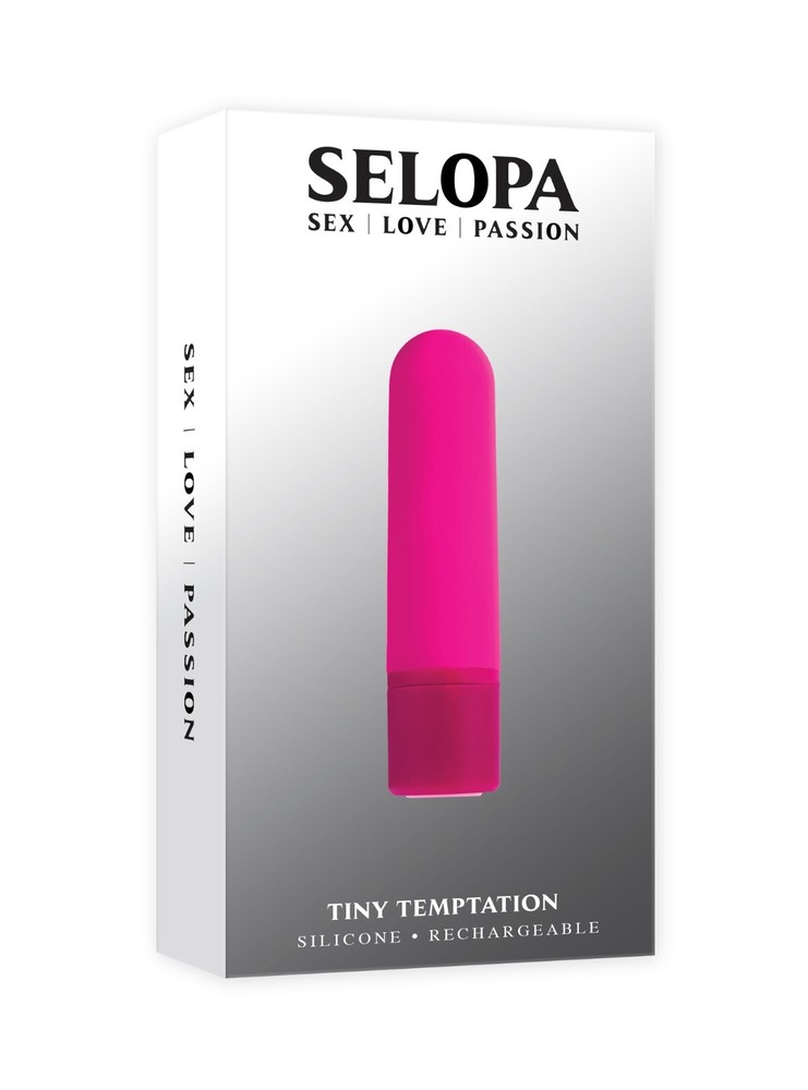 Selopa Tiny Temptations Pink Powerful Silicone Bullet Vibrator, New