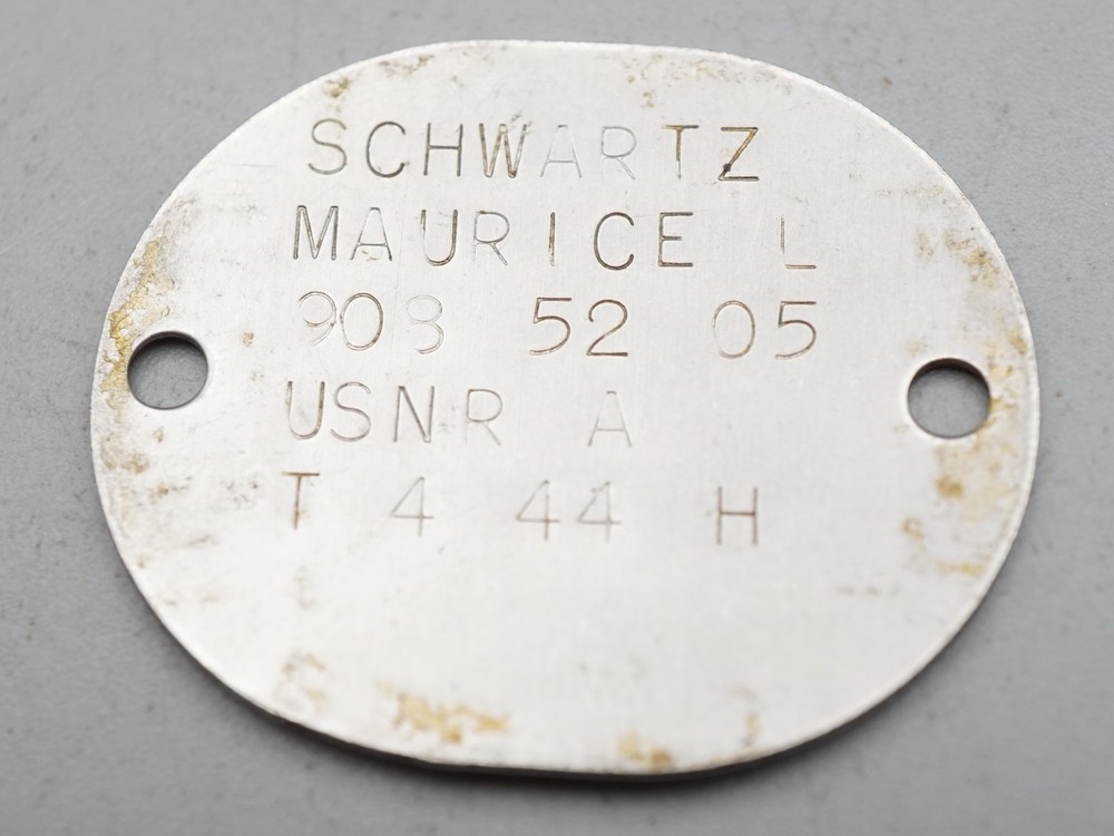 WWII 1944 Navy Naval Hebrew Jewish Dog Tag T 4 44 - VERY RARE