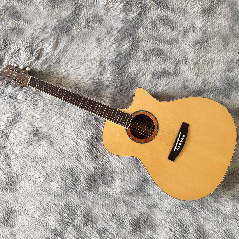 Acoustic Guitar For Beginners And Easy To Lear High-Quality Double Solid Spruce