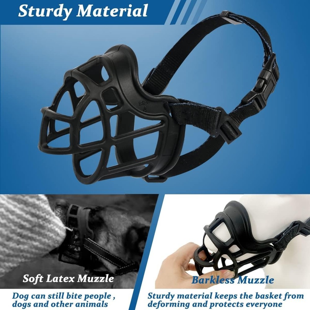 Malleable Silicone Dog Muzzle - Lightweight, Safe for Grooming & Training