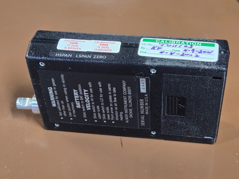 ALNOR 9850 Air Velocity Indicator with case
