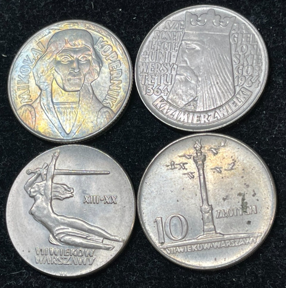 Assorted Early Poland 4 Coins Lot