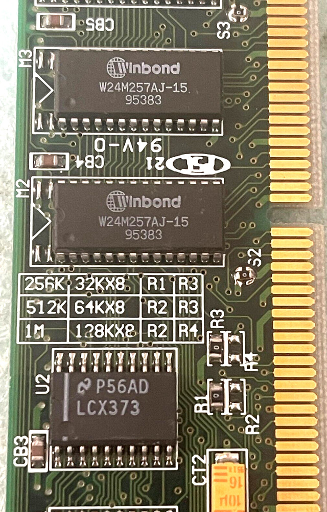 PULLS SS-2002-1 EIGHT CHIP 256K MOTHERBOARD CACHE MODULE RM2-CMP55-3