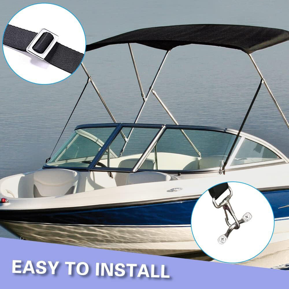 4Pcs 28" To 60" Top Tie Down Webbing Straps For Bimini With Loop Snap Hook HOT