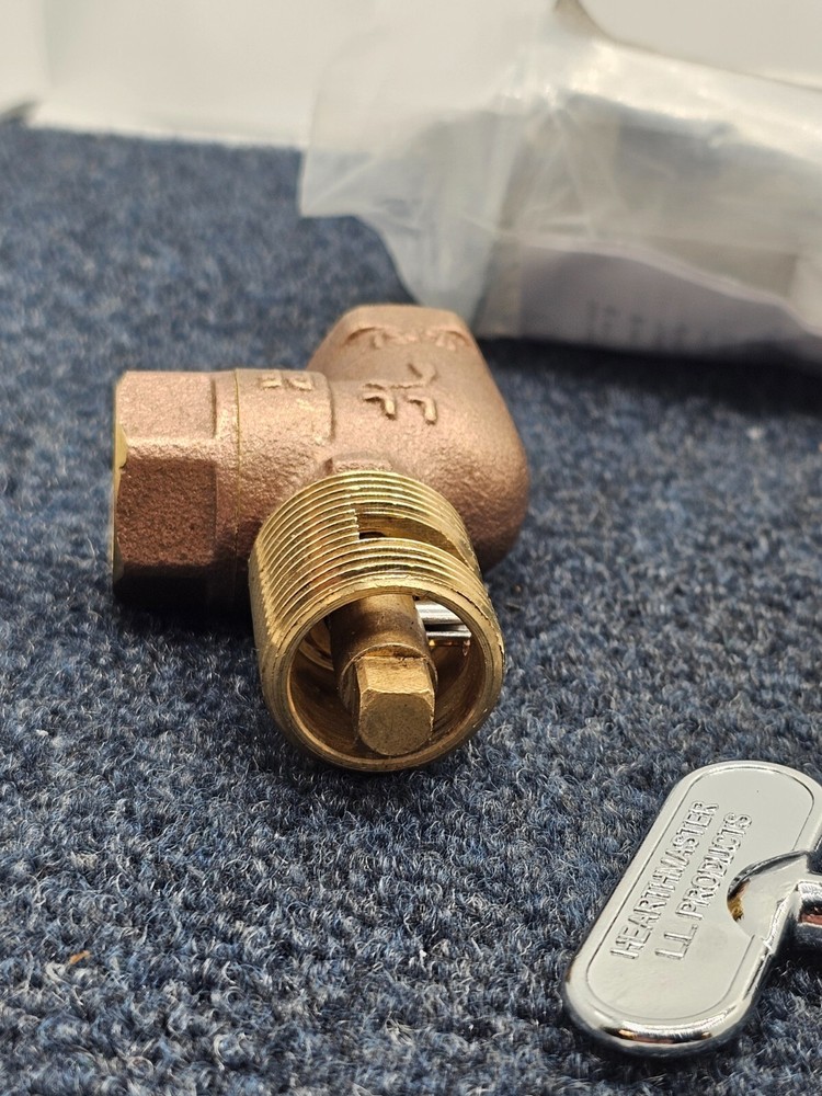 HearthMaster Pro-Flex PF-952 Angled Gas Valve Keyed Assembly w/ Key Flange