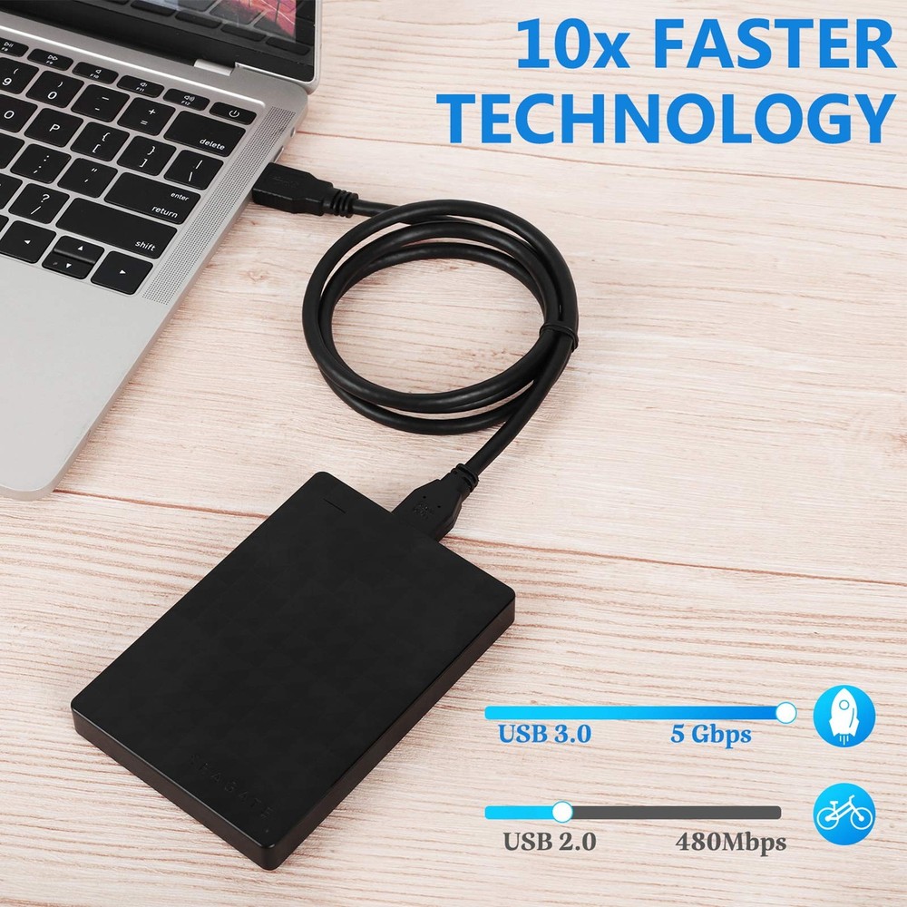 ITD ITANDA USB 3.0 Micro Cable, 3.3FT, Heavy 3.3 FT - A to B, Black