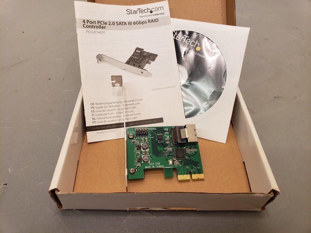 StarTech PEXSAT34SFF PCI Express 2.0 SATA III ACHI PCIe Controller Card