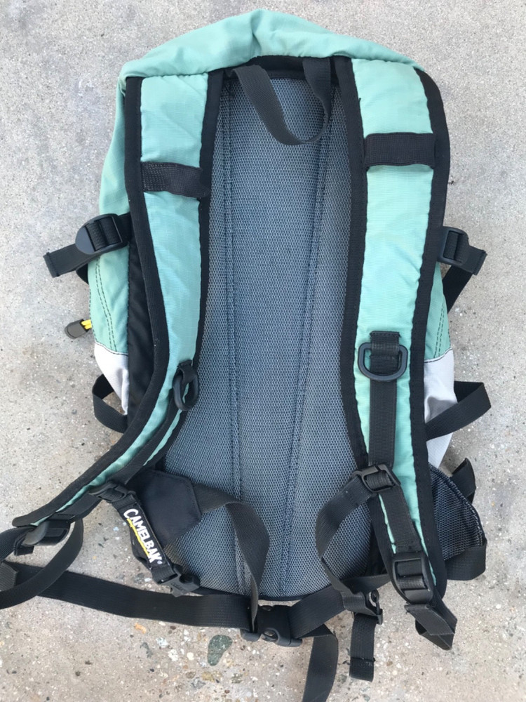 Green & Off Whit Camelbak Hydration Pack Cloud Walker No Bladder Backpack Hiking
