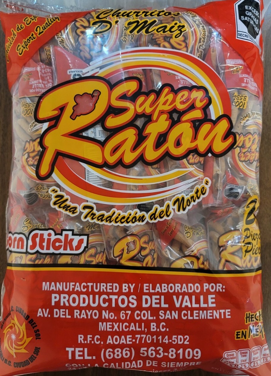 Churritos (corn sticks)Super Raton 24 bolsas Snacks