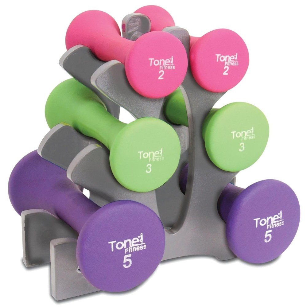 Color-Coded Dumbbell Trio Set for Strength Training