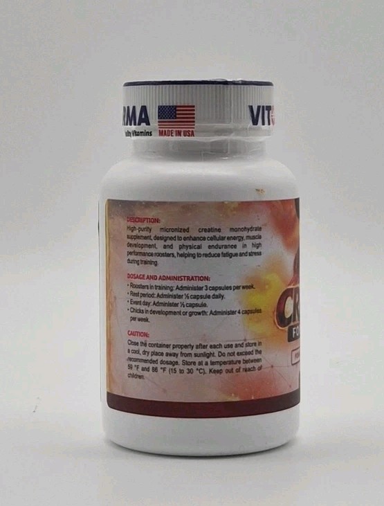 Vitofarma Creatine 100 Capsules Supplement For Poultry - Apoyo a La Vitalidad