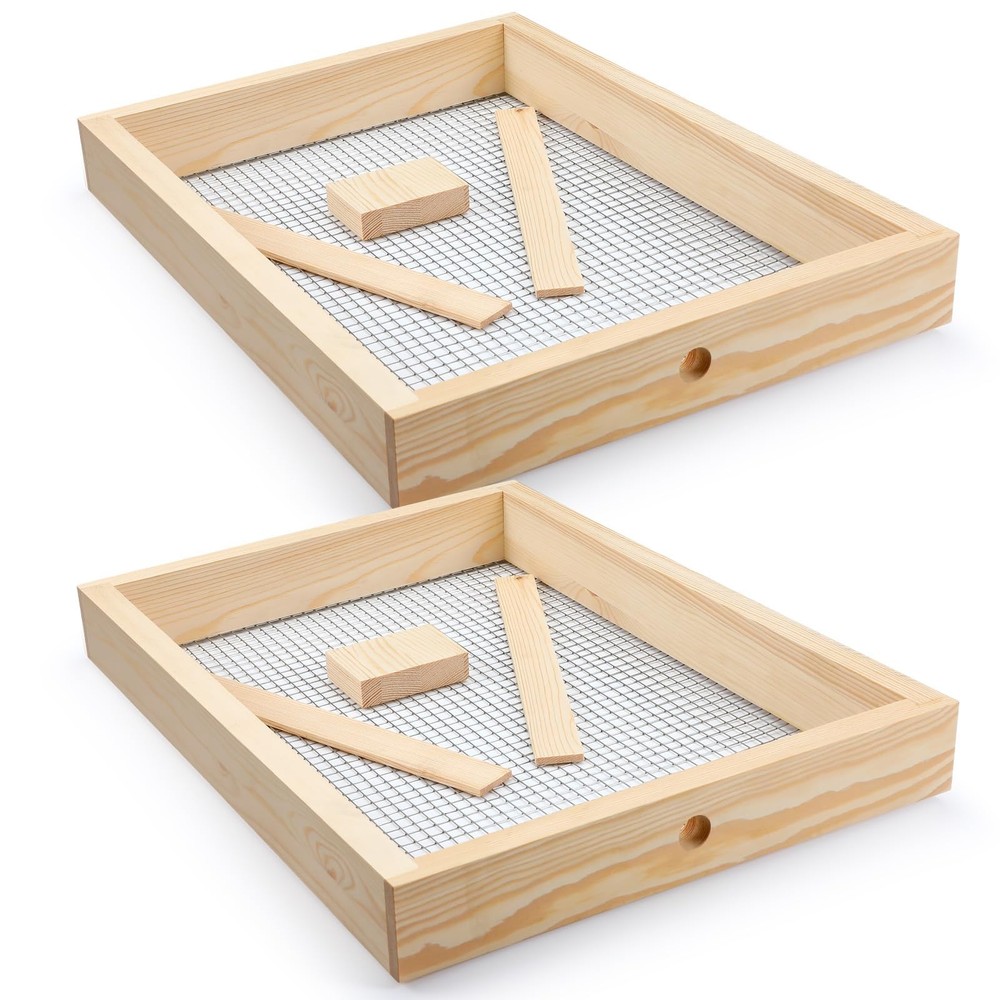 2 Pcs Bee Hive Candy Board Assembled Candy Board for Honeybee Hives Empty Bee...
