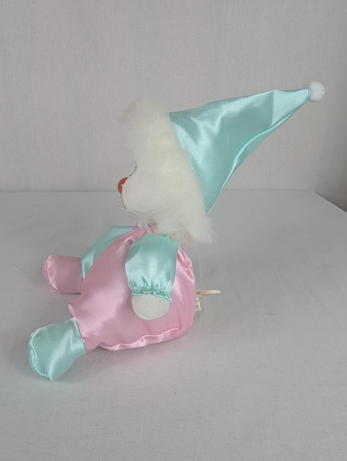 Vtg 80s Clown Wind Up Musical Doll Moveable Head Collectible Circus Poter WORKS