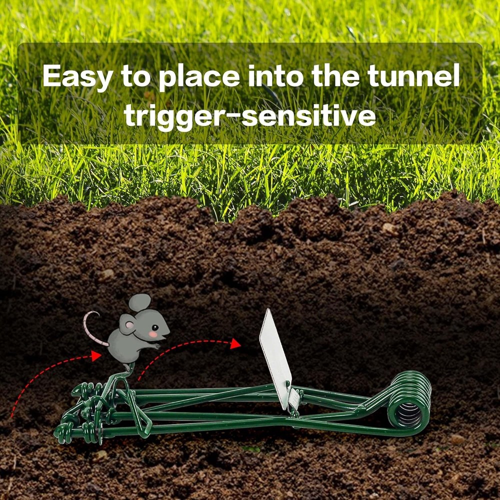 10 Pack Gopher Traps - Reusable Metal Gopher Trap, Easy Set Weather Proof Gopher