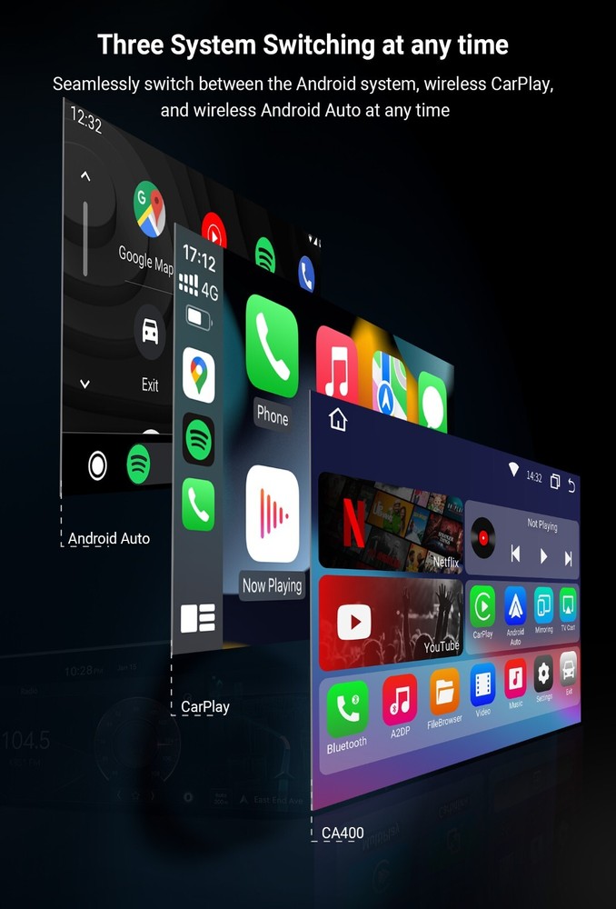 2 in 1 Play2Video AI Box Wireless CarPlay/Android Auto Multimedia Adapter